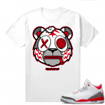 Fire Red 3s shirts  White Misunderstood Tiger