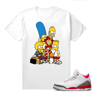 Fire Red 3s shirts  White Sneaker Fam