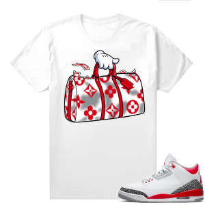 Fire Red 3s shirts  White The Bag