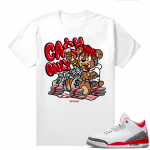 Fire Red 3s shirts  White TopRank Cash Only