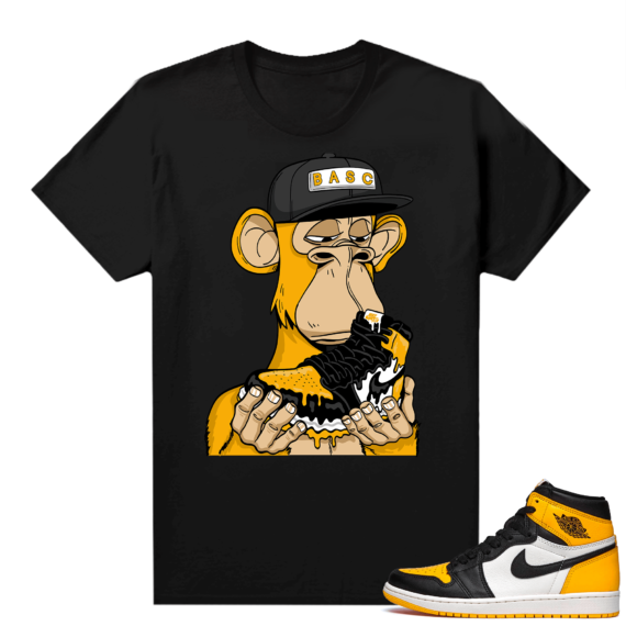 Jordan 1 Taxi Shirts  Black Bored Ape Drippy 1s