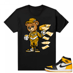 Jordan 1 Taxi Shirts  Black Cash Cannon Bear