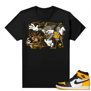 Jordan 1 Taxi Shirts  Black Finessed