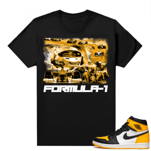 Jordan 1 Taxi Shirts  Black Formula 1