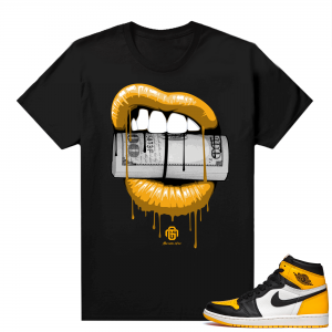 Jordan 1 Taxi Shirts  Black Gior Money Talks