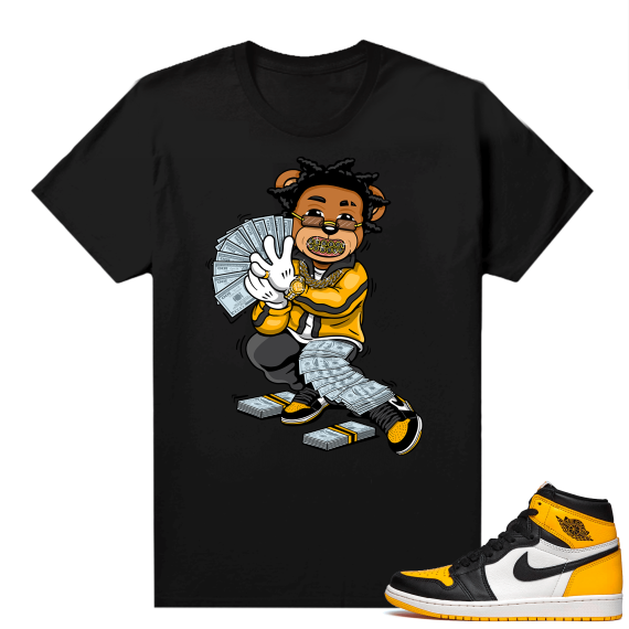 Jordan 1 Taxi Shirts  Black Kodak Bear