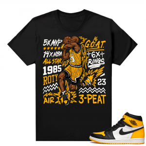 Jordan 1 Taxi Shirts  Black MJ GOAT