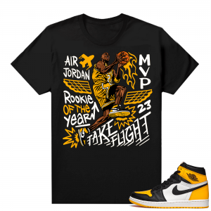 Jordan 1 Taxi Shirts  Black MJ Take Flight