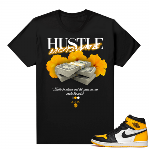 Jordan 1 Taxi Shirts  Black Marcello Gior Hustle Motivate