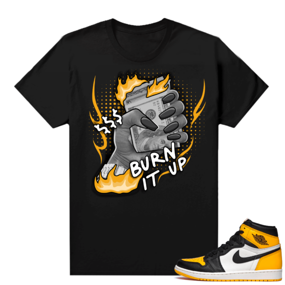 Jordan 1 Taxi Shirts  Black Money To Burn