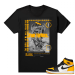 Jordan 1 Taxi Shirts  Black Rebel