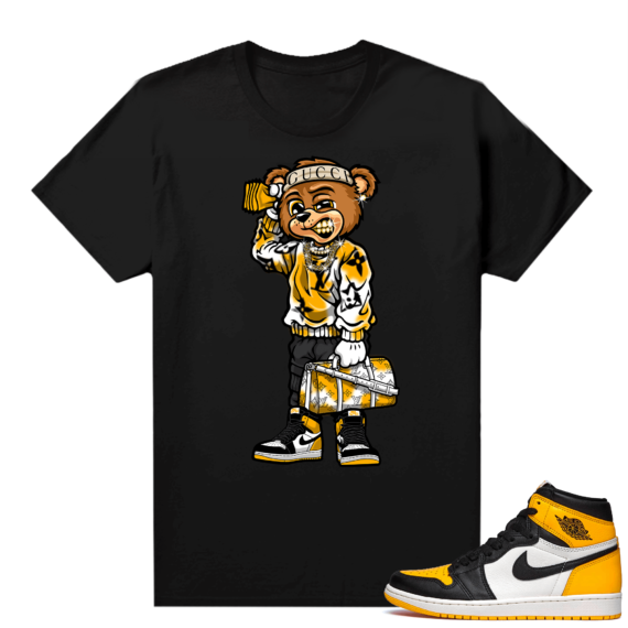 Jordan 1 Taxi Shirts  Black Soulja Bear