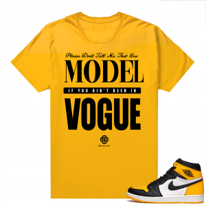 Jordan 1 Taxi Shirts  Gold Marcello Gior Vogue