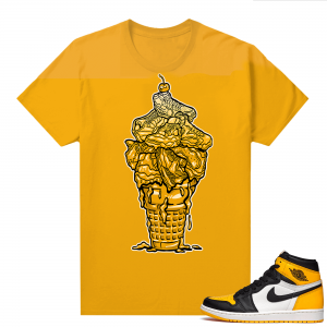 Jordan 1 Taxi Shirts  Yellow Gold Ice Cream Kicks