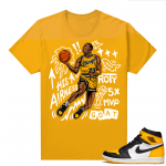 Jordan 1 Taxi Shirts  Yellow Gold MJ His Airness