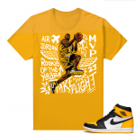 Jordan 1 Taxi Shirts  Yellow MJ Take Flight