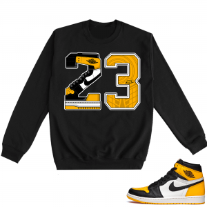 Jordan 1 Taxi  Crewneck Sweatshirt Black 23