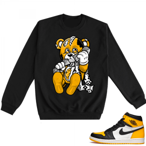 Jordan 1 Taxi  Crewneck Sweatshirt Black Designer Bear