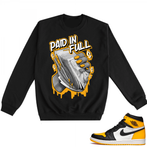 Jordan 1 Taxi  Crewneck Sweatshirt Black Paid In Full