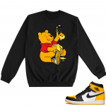 Jordan 1 Taxi  Crewneck Sweatshirt Black Sneakerhead Pooh