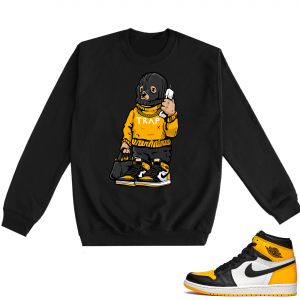 Jordan 1 Taxi  Crewneck Sweatshirt Black Trap Bear