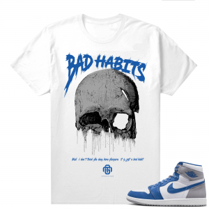 Jordan 1 True Blue shirts  Gior Bad Habits