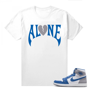 Jordan 1 True Blue shirts  White Alone