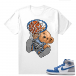 Jordan 1 True Blue shirts  White Bear Dunk