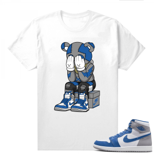 Jordan 1 True Blue shirts  White Bear Toy x AJ1