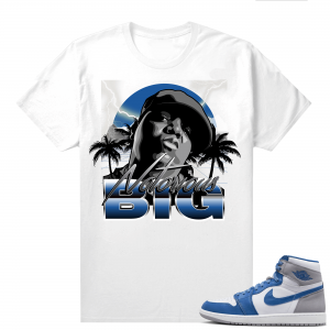 Jordan 1 True Blue shirts  White Biggy Paradise