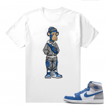 Jordan 1 True Blue shirts  White Bored Ape Sneakerhead