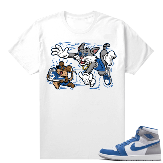 Jordan 1 True Blue shirts  White Finessed