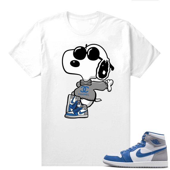 Jordan 1 True Blue shirts  White Fly Snoopy