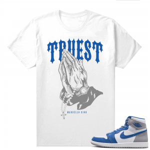 Jordan 1 True Blue shirts  White Gior Truest