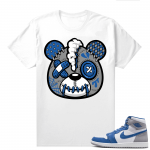 Jordan 1 True Blue shirts  White Heartbreak Bear