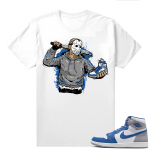 Jordan 1 True Blue shirts  White Jason Cop