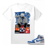 Jordan 1 True Blue shirts  White Kakashi