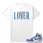 Jordan 1 True Blue shirts  White Lover