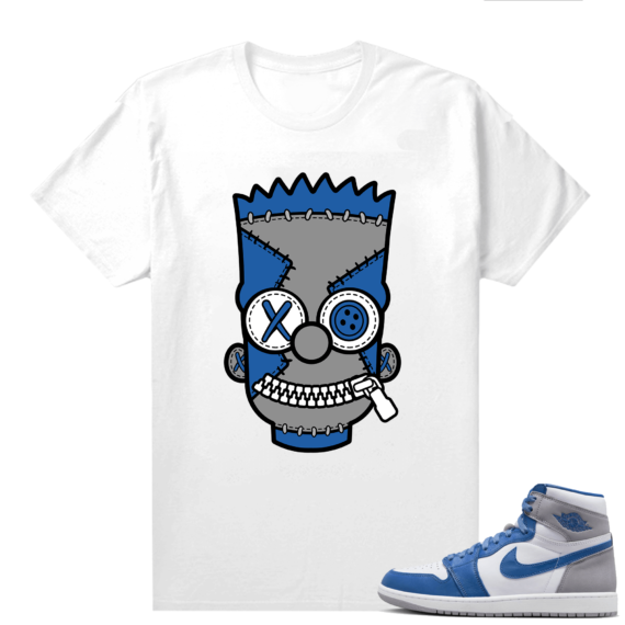 Jordan 1 True Blue shirts  White Misfit Bart