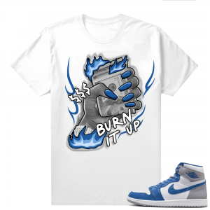 Jordan 1 True Blue shirts  White Money To Burn