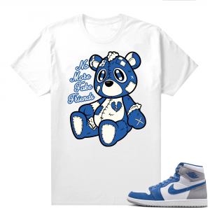 Jordan 1 True Blue shirts  White No More Fake Friends