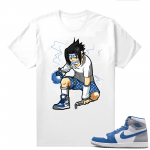 Jordan 1 True Blue shirts  White Sasuke