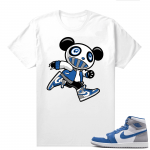 Jordan 1 True Blue shirts  White Sneaker Panda