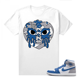 Jordan 1 True Blue shirts  White Sneakerhead Heart