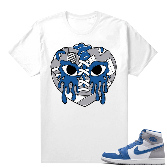 Jordan 1 True Blue shirts  White Sneakerhead Heart