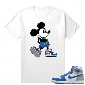 Jordan 1 True Blue shirts  White Sneakerhead Mickey