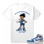 Jordan 1 True Blue shirts  White Sneakerhead Pinocchio