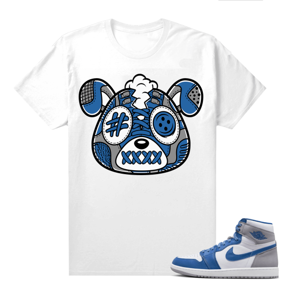 Jordan 1 True Blue shirts  White Sneakerhead Puppy