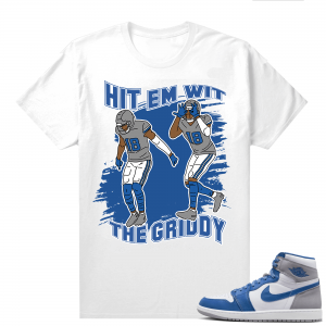 Jordan 1 True Blue shirts  White The Griddy Dance