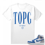 Jordan 1 True Blue shirts  White Top G Worldwide